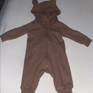 Carter's Brown Hooded Kids One Piece